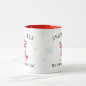 Girls Personalized Reindeer A Hot Chocolate Mug Tasse (Zentrum)