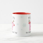 Girls Personalized Reindeer F Hot Chocolate Mug Tasse (Zentrum)