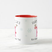 Girls Personalized Reindeer I Hot Chocolate Mug Tasse (Zentrum)