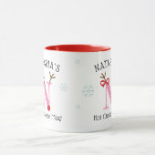 Girls Personalized Reindeer N Hot Chocolate Mug Tasse (Zentrum)