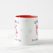 Girls Personalized Reindeer Q Hot Chocolate Mug Tasse (Zentrum)