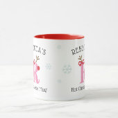 Girls Personalized Reindeer R Hot Chocolate Mug Tasse (Zentrum)