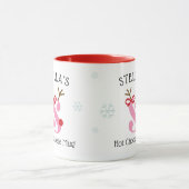 Girls Personalized Reindeer S Hot Chocolate Mug Tasse (Zentrum)
