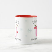 Girls Personalized Reindeer U Hot Chocolate Mug Tasse (Zentrum)
