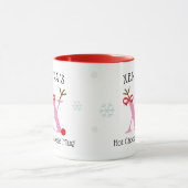 Girls Personalized Reindeer X Hot Chocolate Mug Tasse (Zentrum)