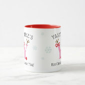 Girls Personalized Reindeer Y Hot Chocolate Mug Tasse (Zentrum)
