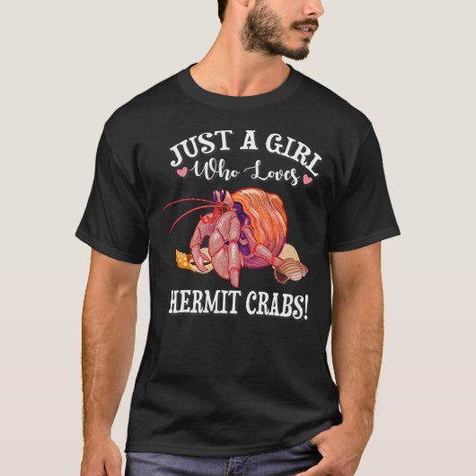 Girls Pet Hermit Crab Lover T-Shirt (Vorderseite)