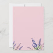 Girls Pferd 7. Geburtstag Lila Blumensattel Up Einladung (Rückseite)