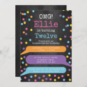 Girls Phone Thema Geburtstagsfeier Einladung (Vorne/Hinten)