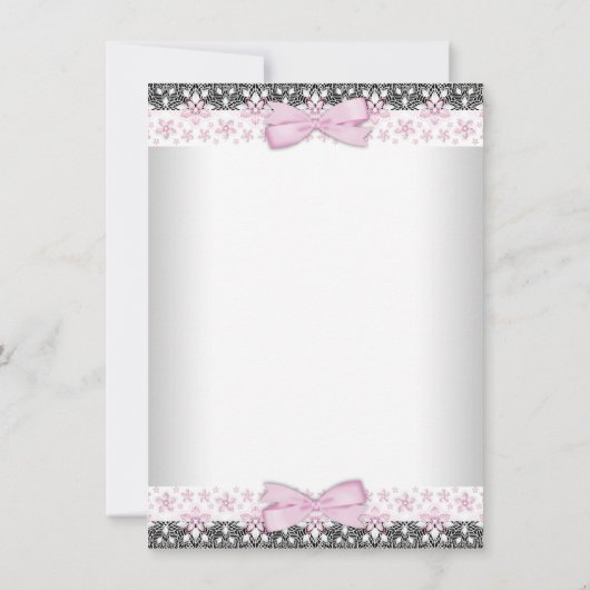 Girls Pink Baby Dusche Danke (Rückseite)