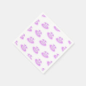 Girls Pink Ballerina Tutu Ballet Serviette (Ecke)