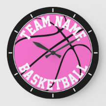 Girls Pink Basketball Custom Team Name or Text
