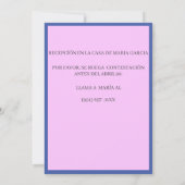 Girls Pink Bautizo Invitación/Taufe Einladung (Rückseite)