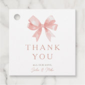 Girls' Pink Bow Feminine Coquette Baby Geschenkanhänger (Vorderseite)