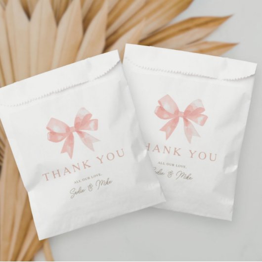 Girls' Pink Bow Feminine Coquette Babydusche Geschenktütchen