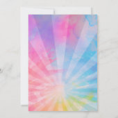 Girls Pink Bowling Gefärbte Krawatte Party Einladung (Rückseite)