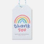 Girls Pink Cute Rainbow Birthday Favor Geschenkanhänger (Vorderseite)