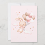 Girls Pink Ein bisschen Sonne ist eins! Bunny 1. G Einladung (Rückseite)