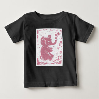 Girl's Pink Elephant Babyaparel Baby T-shirt