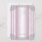 Girls Pink Foto Erste Kommune Einladung (Rückseite)