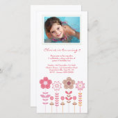 Girls Pink Girls Geburtstagskarte Vorlage (Vorne/Hinten)