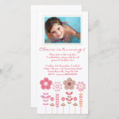 Girls Pink Girls Geburtstagskarte Vorlage (Vorne/Hinten)