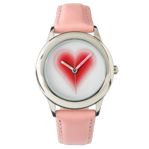 Girls Pink Heart Valentine's Day Watch Armbanduhr