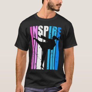 Girls Pink Inspiriert Karate Birthday Motivierend T-Shirt