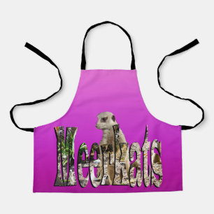 Girls Pink Meerkat, Full Print Schürze