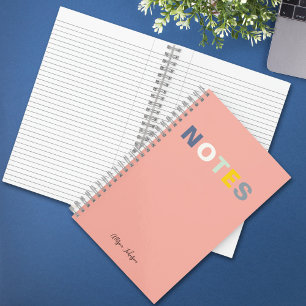 Girls Pink - Mit Monogramm Namensschilder Notizblock