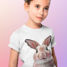 Girls Pink Niedlich Funny Bunny Rabbit