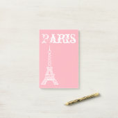 Girl's Pink Paris Post It Notes Geschenk Post-it Klebezettel (Auf Schreibtisch)