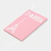 Girl's Pink Paris Post It Notes Geschenk Post-it Klebezettel (angewinkelt)
