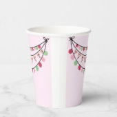 Girls Pink Pizza Party Geburtstag Pappbecher (Rechts)