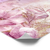 Girls Pink Princess Geburtstags Willkommenspender Poster (Ecke)