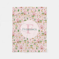 Girls Pink Princess Mairytale Story Kids Monogram