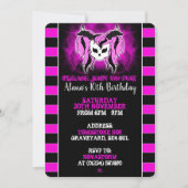 Girls Pink Skull Einladungen zum Geburtstag (Vorderseite)