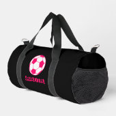 Girls Pink Soccer Ball Duffle Bag (Rechte Ecke)