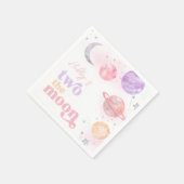 Girl's Pink Space Party Napkins Serviette (Ecke)