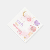 Girl's Pink Space Party Napkins Serviette (Ecke)