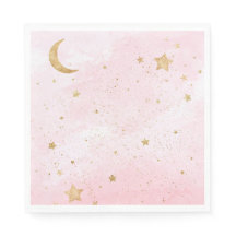Girl's Pink Space Party Napkins