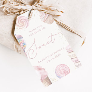Girls' Pink Sweet One Candy Ice Creme Gefallen Geschenkanhänger