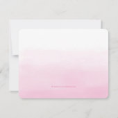 Girls Pink und Aquamarin Blue First Birthday Party Einladung (Rückseite)