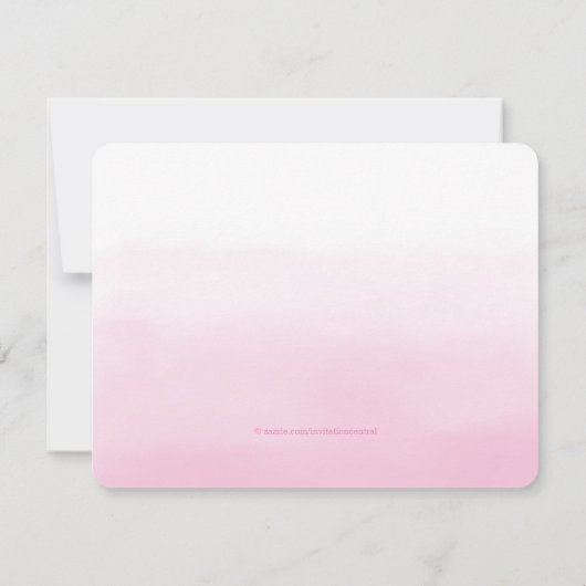 Girls Pink und Aquamarin Blue First Birthday Party Einladung (Rückseite)