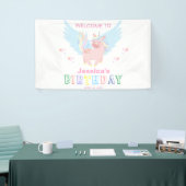 Girls Pink Unicorn Magical Day Birthday Party Banner (Messeveranstaltung)