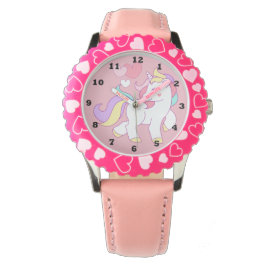 Girls Pink Unicorn Watch Armbanduhr