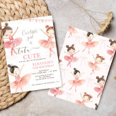 Girls Pink White Tutu Ballerina 2. Geburtstag Einladung