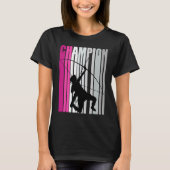 Girls Pinky Archery Champion Birthday Retro Distre T-Shirt (Vorderseite)