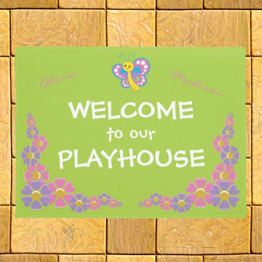 Girls Playhouse willkommen Fußmatte