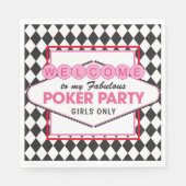 Girls Poker Card Party Serviette (Vorderseite)